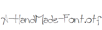 A-HandMade-Font