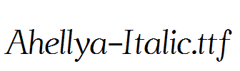 Ahellya-Italic