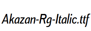 Akazan-Rg-Italic.ttf