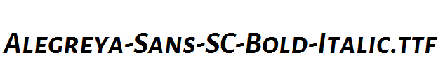 Alegreya-Sans-SC-Bold-Italic