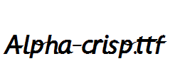 Alpha-crisp