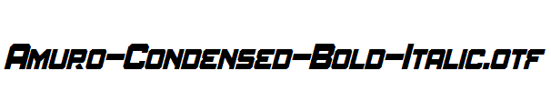 Amuro-Condensed-Bold-Italic