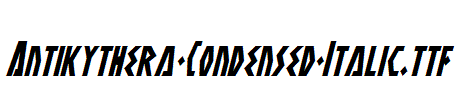 Antikythera-Condensed-Italic