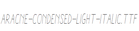 Aracne-Condensed-Light-Italic