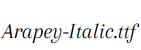 Arapey-Italic