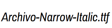 Archivo-Narrow-Italic
