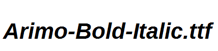 Arimo-Bold-Italic
