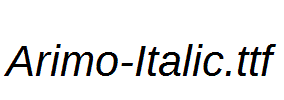 Arimo-Italic