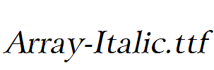 Array-Italic.ttf