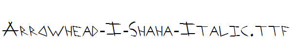 Arrowhead-I-Shaha-Italic