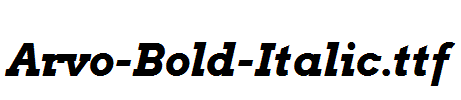 Arvo-Bold-Italic