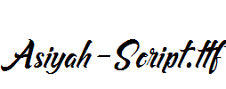Asiyah-Script.otf