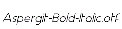 Aspergit-Bold-Italic