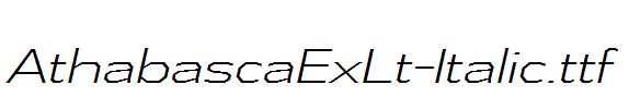 AthabascaExLt-Italic