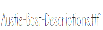 Austie-Bost-Descriptions