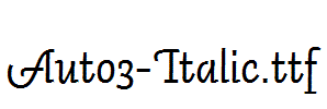 Auto3-Italic.ttf