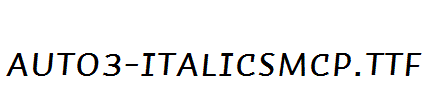 Auto3-ItalicSmCp.ttf