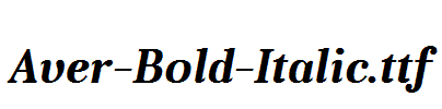 Aver-Bold-Italic