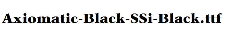 Axiomatic-Black-SSi-Black.ttf