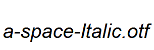 a-space-Italic