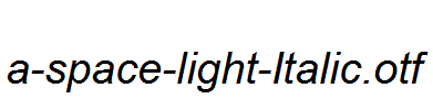 a-space-light-Italic