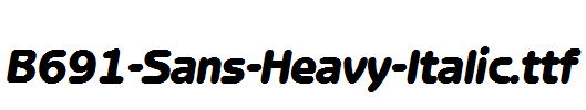 B691-Sans-Heavy-Italic.ttf