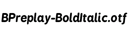 BPreplay-BoldItalic