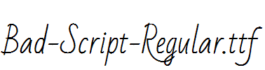 Bad-Script-Regular