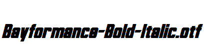 Bayformance-Bold-Italic