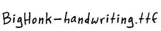 BigHonk-handwriting