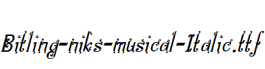 Bitling-niks-musical-Italic