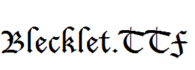 Blecklet.ttf