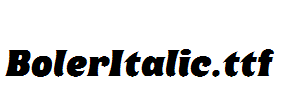 BolerItalic.ttf