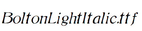 BoltonLightItalic.ttf