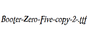 Booter-Zero-Five-copy-2-.ttf