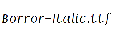 Borror-Italic.ttf