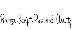Bronze-Script-Personal-Use