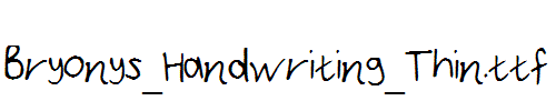 Bryonys_Handwriting_Thin