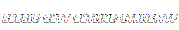 Bubble-Butt-Outline-Italic
