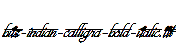 bits-indian-calligra-Bold-Italic