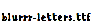 blurrr-letters