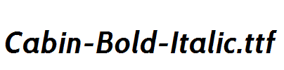 Cabin-Bold-Italic