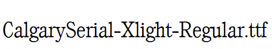 CalgarySerial-Xlight-Regular.ttf
