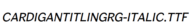 CardiganTitlingRg-Italic
