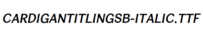 CardiganTitlingSb-Italic