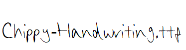 Chippy-Handwriting