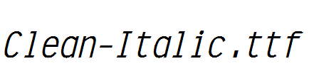 Clean-Italic.ttf