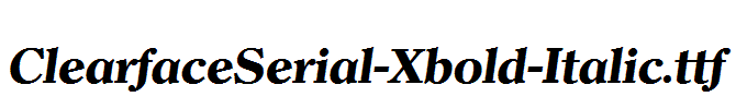 ClearfaceSerial-Xbold-Italic.ttf