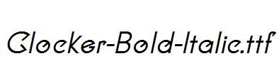 Clocker-Bold-Italic