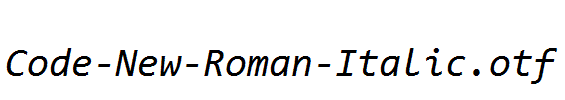 Code-New-Roman-Italic